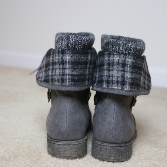 Plaid ankle boots - Picture 3 of 6